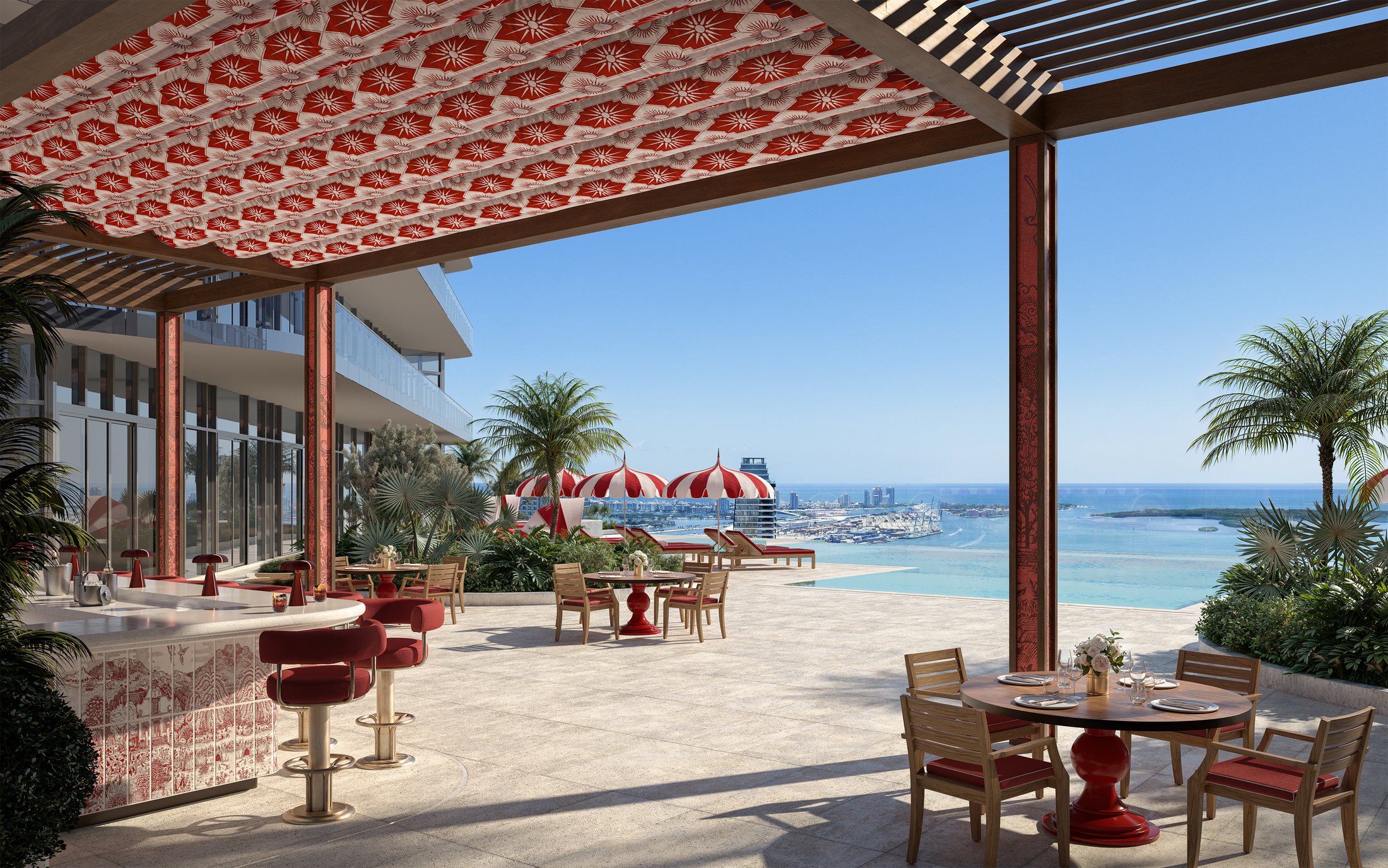 Faena Sky Beach rooftop pool